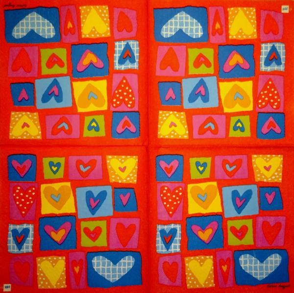 118 Heart / Hearts - 4-ply - Handkerchief